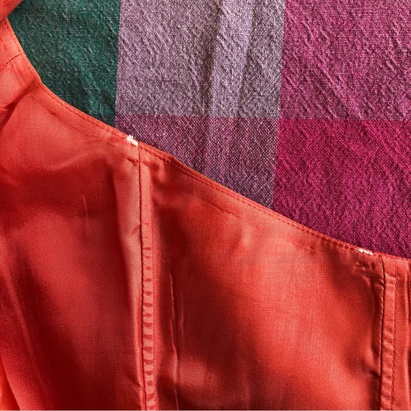 Vintage Pink Orange rhinestone halter Top size 10 Medium 90s - Picture 13 of 16